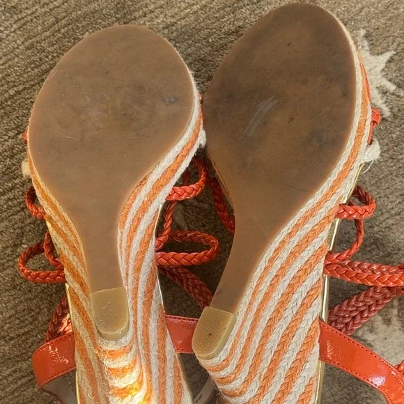 Michael Kors Orange Espadrille Sandals - Picture 13 of 14